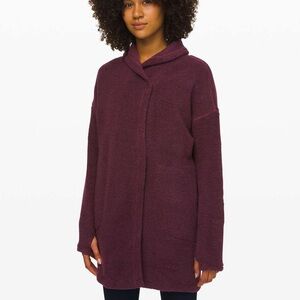 Lululemon Sincerely Sherpa Wrap Cardigan Sweater Jacket
Heathered Arctic Plum